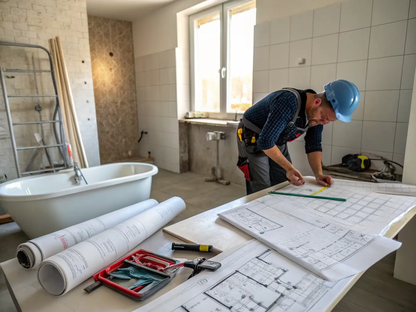 A detailed image showcasing the professional installation of a modern plumbing cabin, highlighting the precision and attention to detail in ensuring a secure and functional setup.